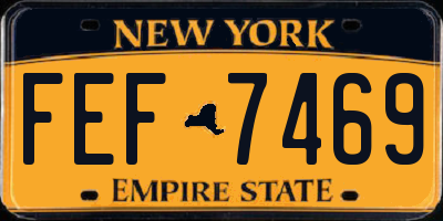 NY license plate FEF7469