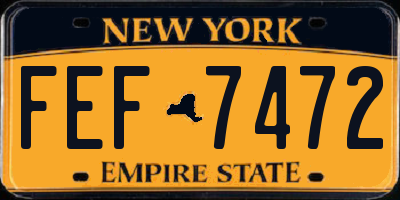 NY license plate FEF7472