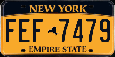 NY license plate FEF7479