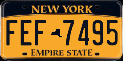 NY license plate FEF7495