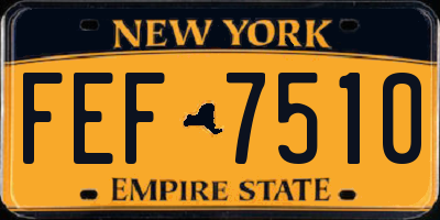 NY license plate FEF7510