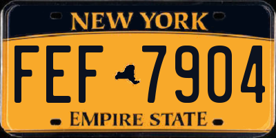 NY license plate FEF7904
