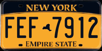 NY license plate FEF7912