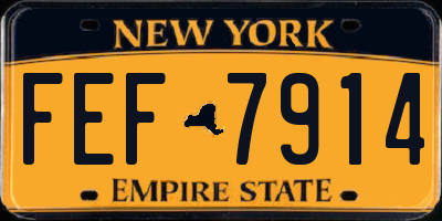 NY license plate FEF7914