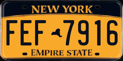 NY license plate FEF7916