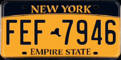 NY license plate FEF7946