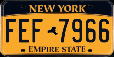 NY license plate FEF7966