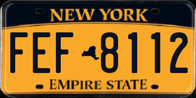 NY license plate FEF8112
