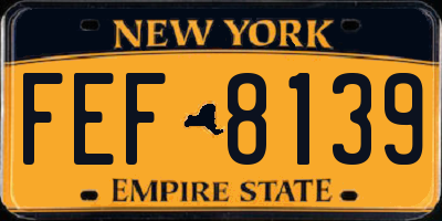 NY license plate FEF8139