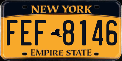 NY license plate FEF8146