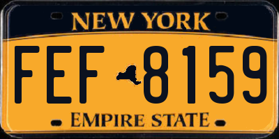 NY license plate FEF8159