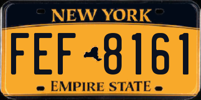 NY license plate FEF8161