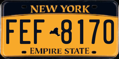 NY license plate FEF8170