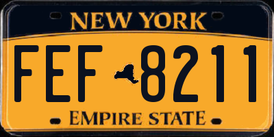 NY license plate FEF8211