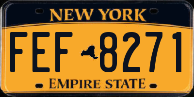 NY license plate FEF8271