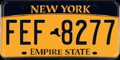 NY license plate FEF8277