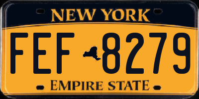 NY license plate FEF8279