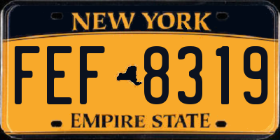 NY license plate FEF8319