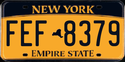 NY license plate FEF8379