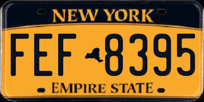 NY license plate FEF8395