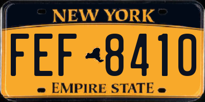 NY license plate FEF8410