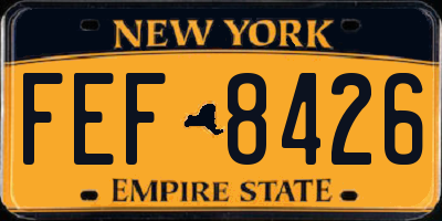 NY license plate FEF8426