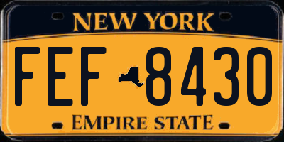NY license plate FEF8430