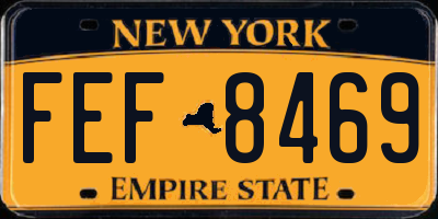 NY license plate FEF8469