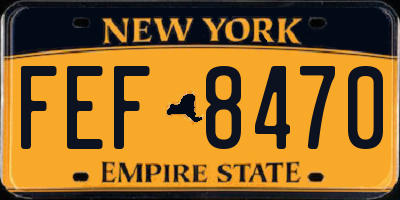 NY license plate FEF8470
