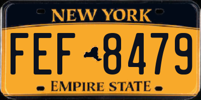NY license plate FEF8479