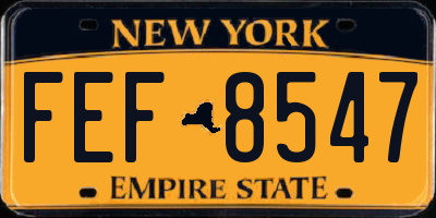 NY license plate FEF8547