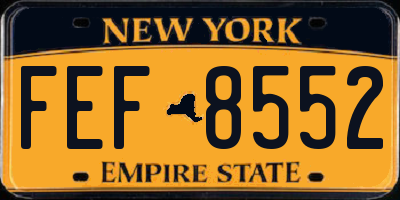 NY license plate FEF8552