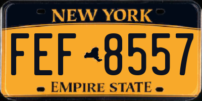 NY license plate FEF8557