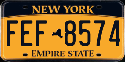 NY license plate FEF8574