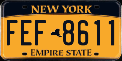 NY license plate FEF8611