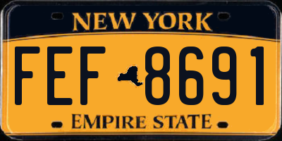 NY license plate FEF8691