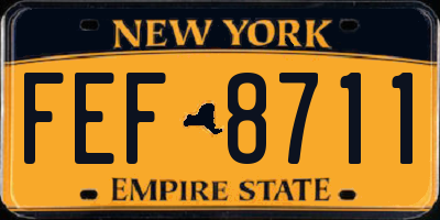 NY license plate FEF8711