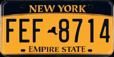 NY license plate FEF8714