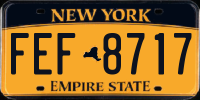 NY license plate FEF8717
