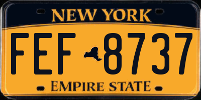NY license plate FEF8737