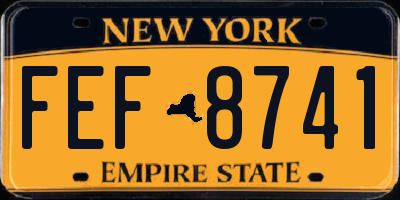 NY license plate FEF8741