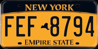 NY license plate FEF8794