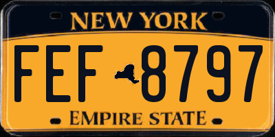 NY license plate FEF8797