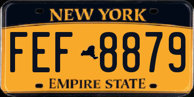 NY license plate FEF8879