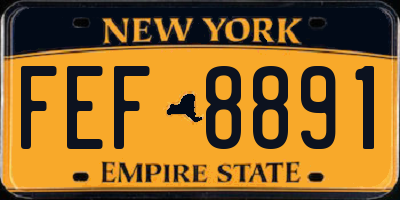 NY license plate FEF8891