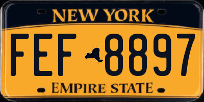 NY license plate FEF8897