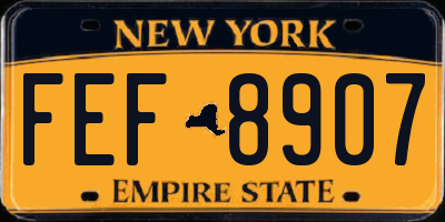 NY license plate FEF8907