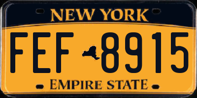 NY license plate FEF8915