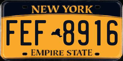 NY license plate FEF8916
