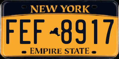 NY license plate FEF8917